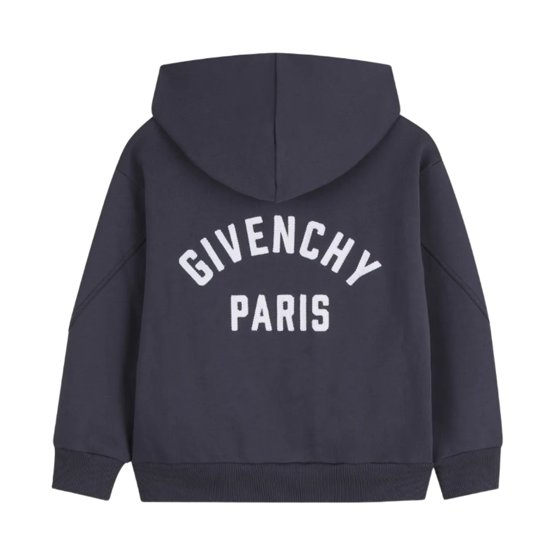 (키즈) 지방시 자수 백 디테일 지퍼 플리스 후드 다크 그레이((Kids) Givenchy Zipped Fleece Hoodie with Embroidered Back Detail Dark Grey) - 2