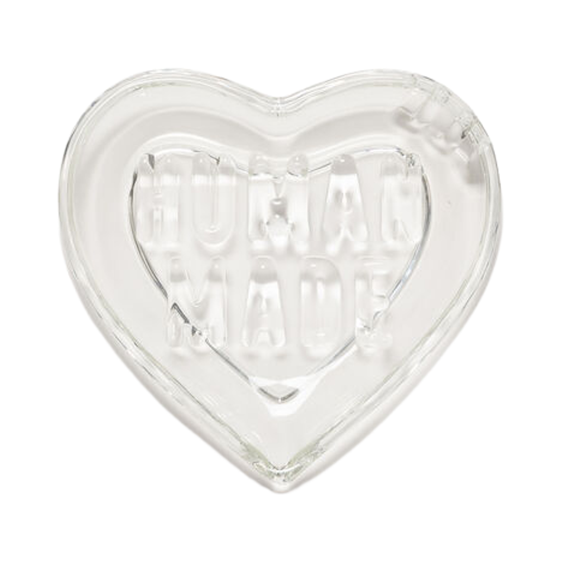 HM32GD090 Human Made Heart Glass Tray Clear