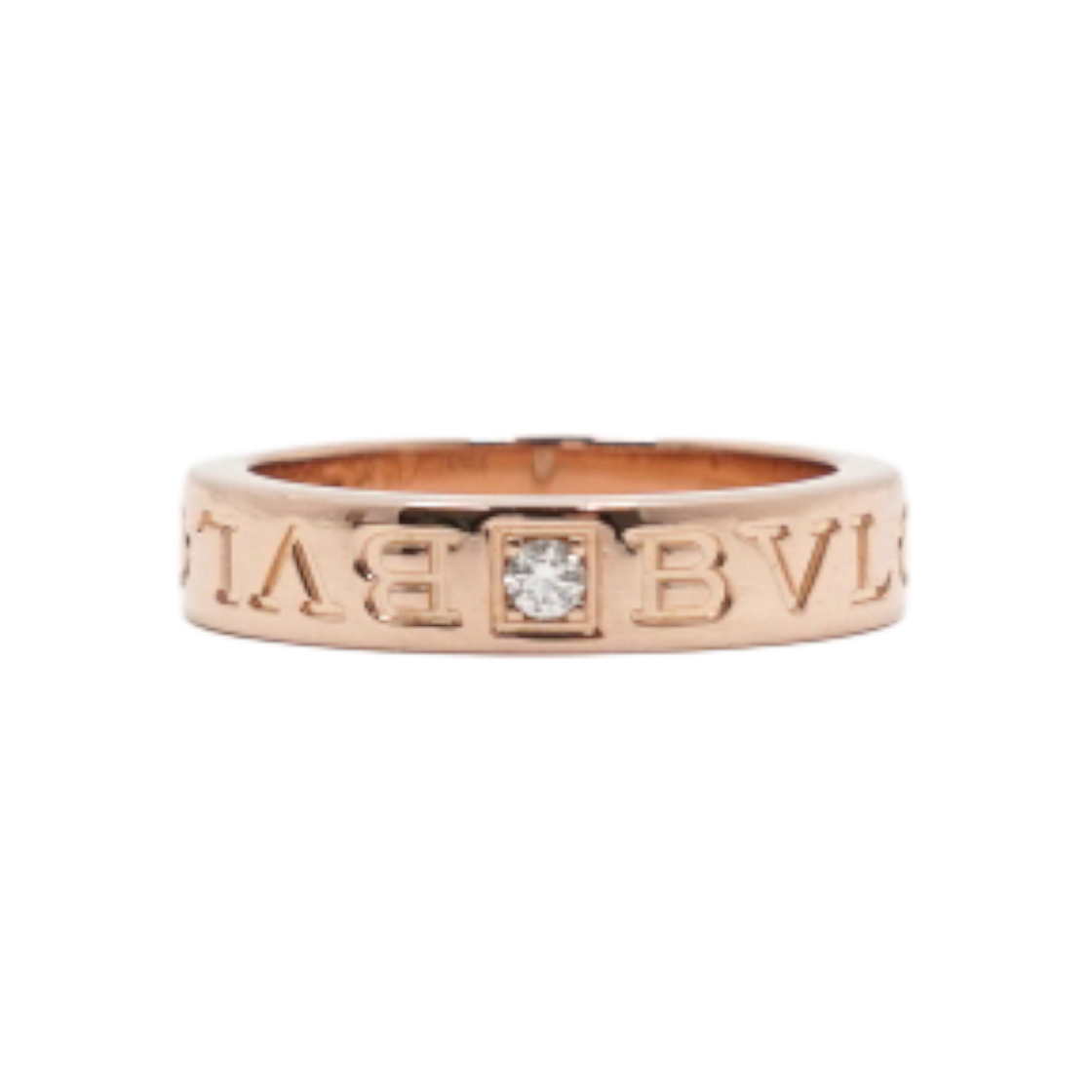 ITER4KEI56SO Bvlgari 341821 18K Rose Gold 0.04ct 1P Diamond B.Zero1 Essential Ring