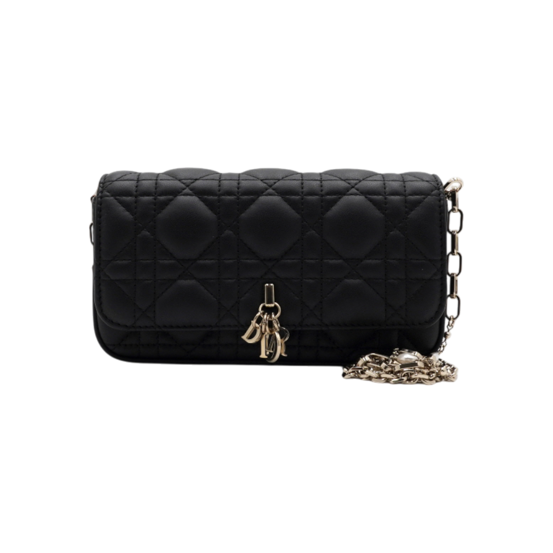 ITK9ROH6MHCJ Dior S0977ONMJ Lady Dior Pearl Chain Phone Pouch Shoulder Bag