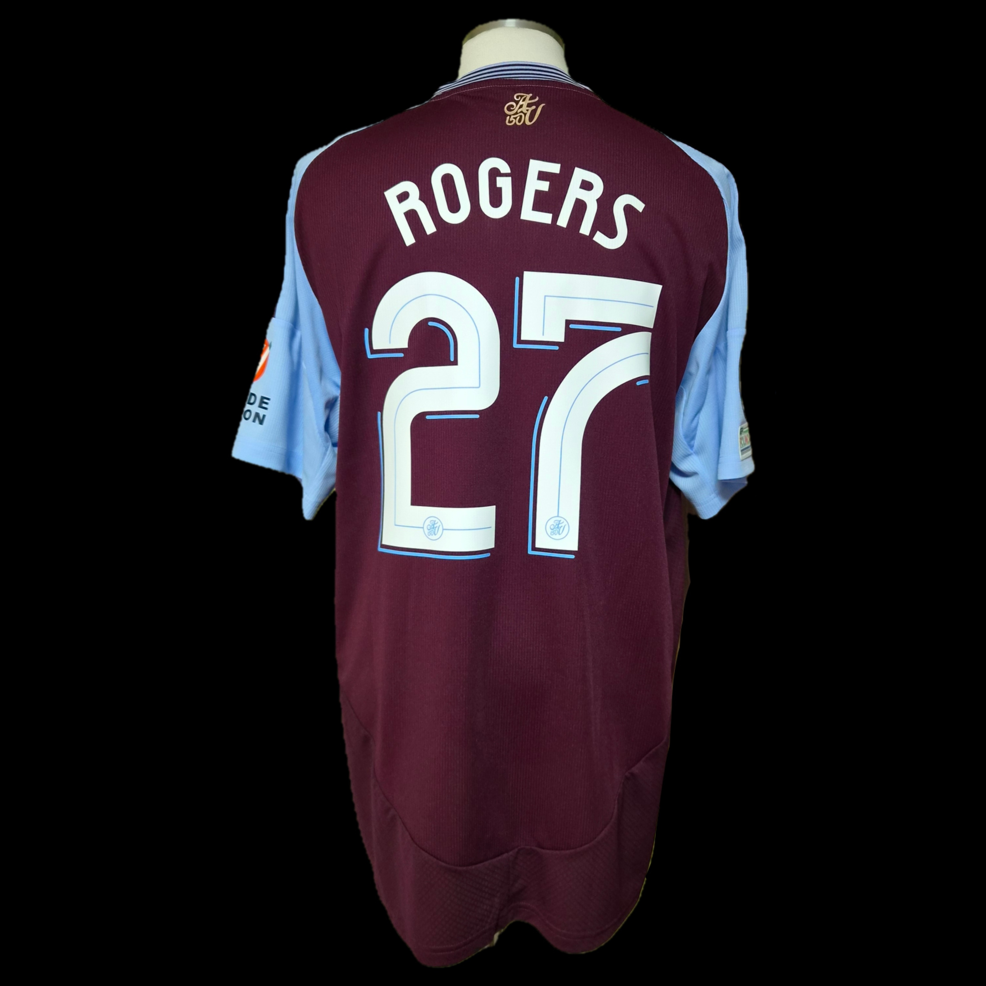 Adidas Aston Villa FC 2024/25 Home Jersey Maroon Glow Blue - US Sizing (Non Marking Ver.) 착용 스타일 - 2
