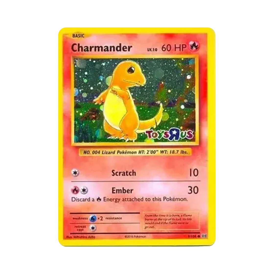포켓몬 TCG 파이리 LV.10 XY 에볼루션 토이저러스 한정 프로모 카드 (영문판)(Pokemon TCG Charmander LV.10 C XY Evolutions Toys "R" Us Promos (English Ver.)) - 1