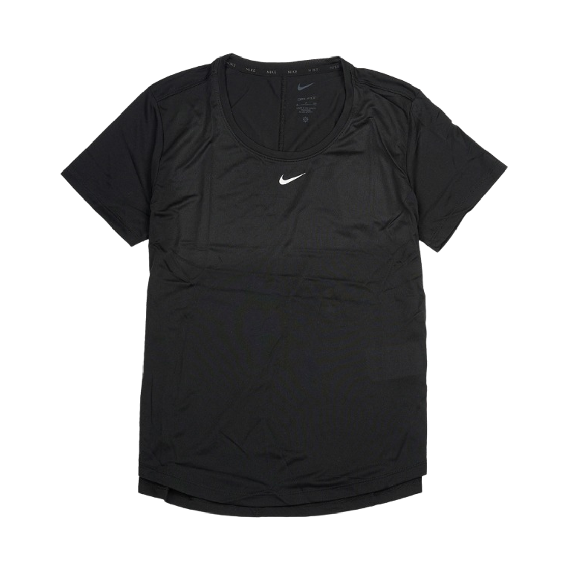 DD0639-010 (W) Nike Dri-Fit One Standard Fit Short Sleeve Top Black - Asia