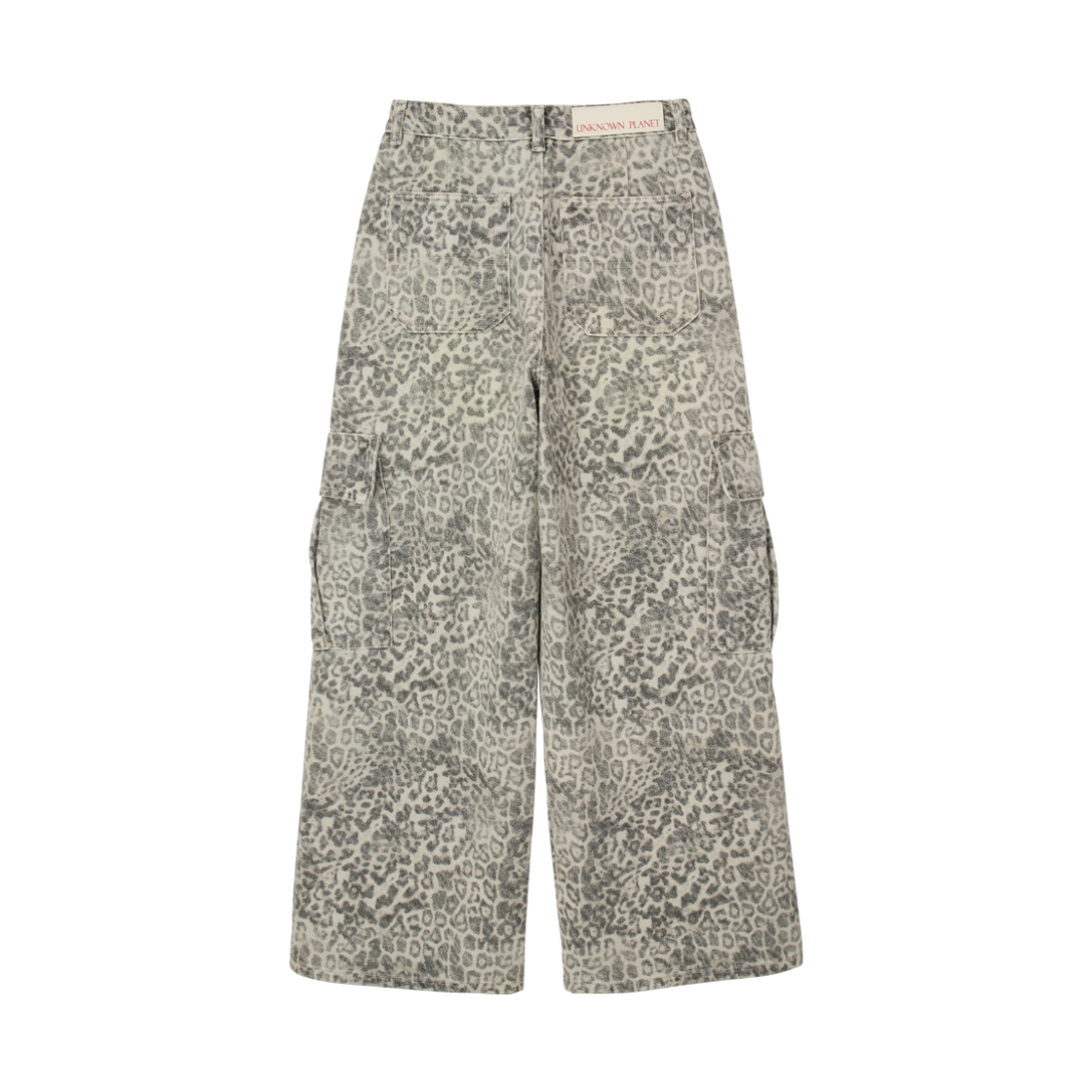 언노운플라넷 레오파드 와이드 카고 팬츠 그레이(UNKNOWN PLANET Leopard Wide Cargo Pants Gray) - 2