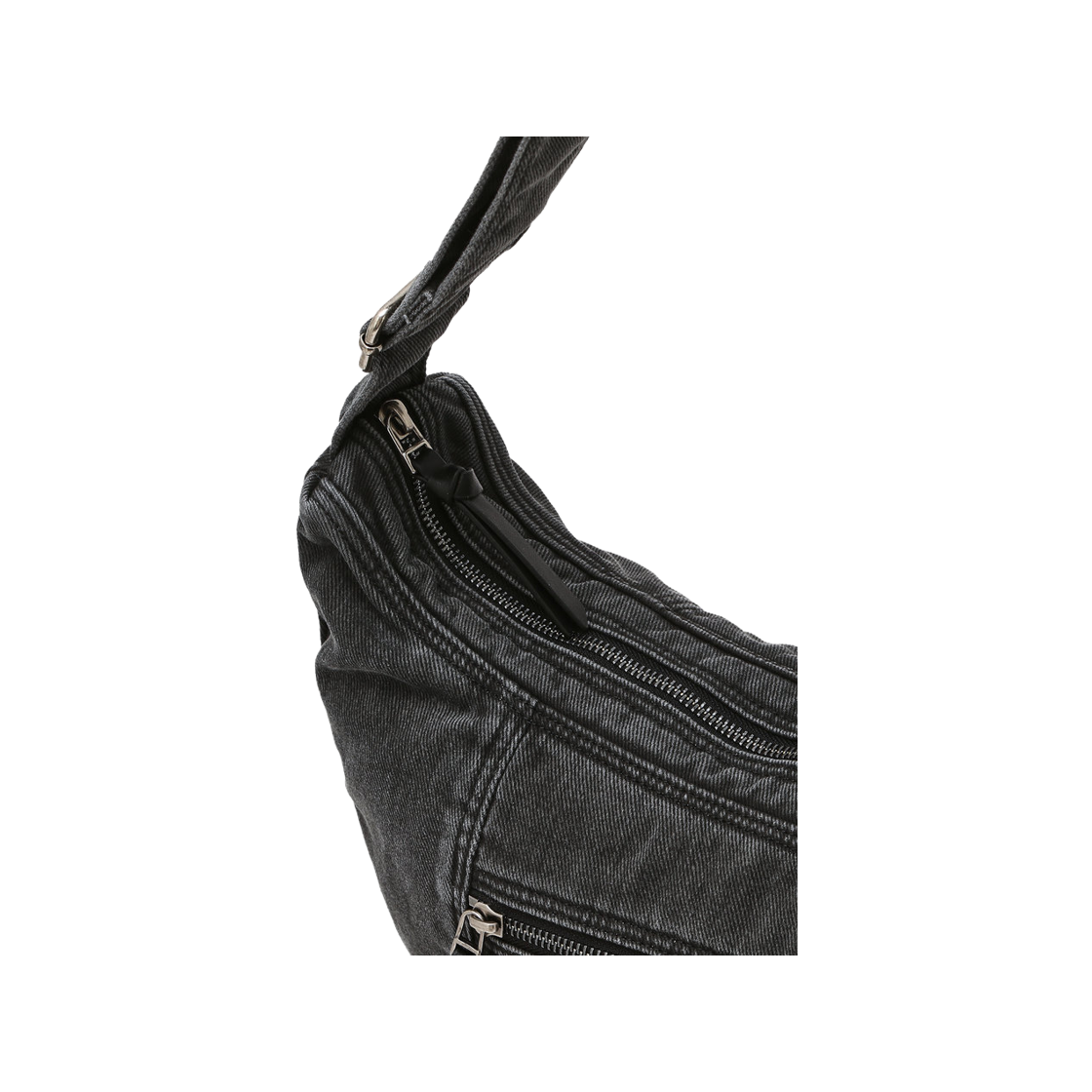 질스튜어트 맨 액세사리 워싱 데님 다크그레이 호보 크로스백 JUBA6F114G2(Jillstuart Men's Acc Washed Dark Gray Denim Hobo Crossbody Bag) - 4