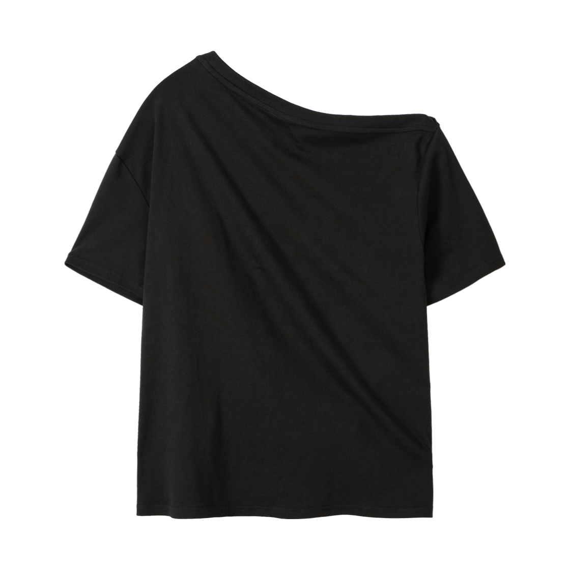 언노운플라넷 사이드 스트링 오프숄더 그래픽 티셔츠 블랙(UNKNOWN PLANET Side String Off-Shoulder Graphic T-Shirt Black) - 2