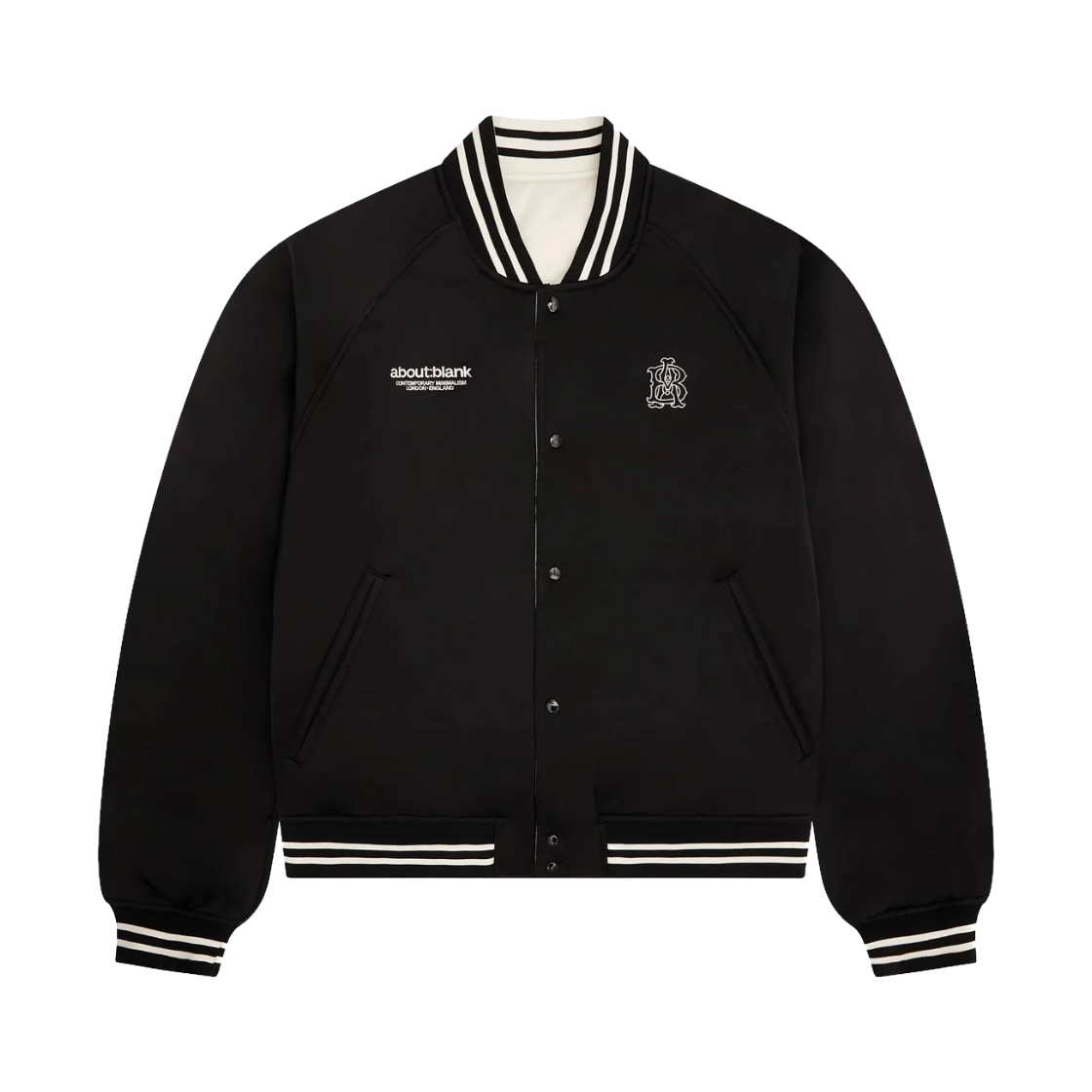 [KREAM 단독] 어바웃 블랭크 리버시블 새틴 자켓 블랙 에크루 - 26FW([KREAM 단독] About:Blank Reversible Satin Jacket Black Ecru - 26FW) - 4