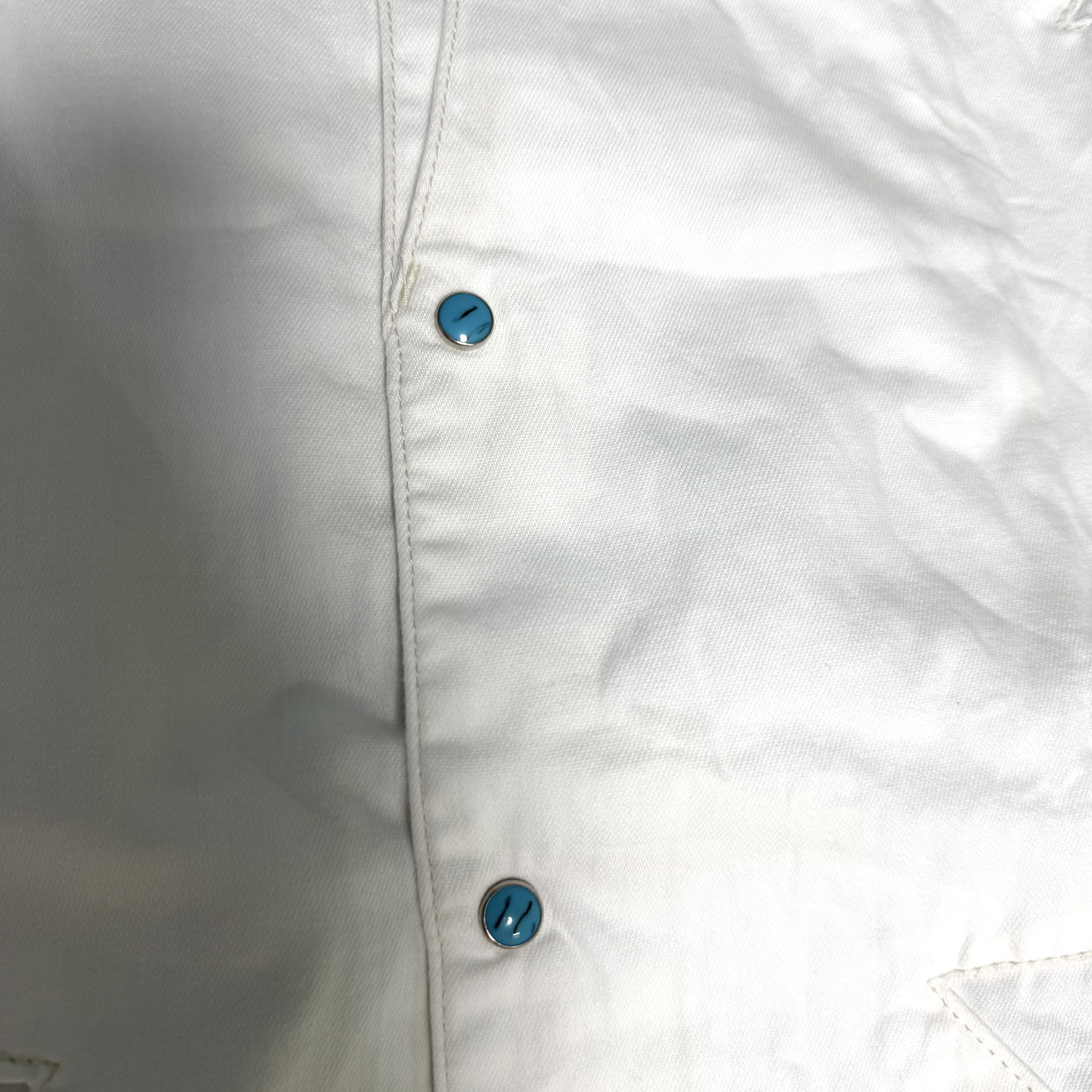 Kapital 5.5 oz. White Denim Thunderbird Husky Western Shirt White 착용 스타일 - 3