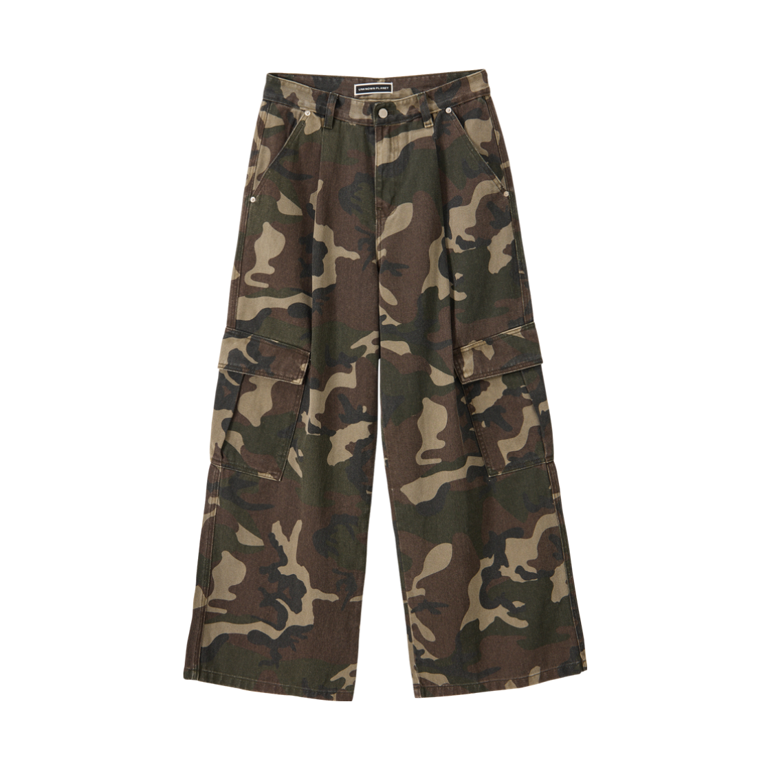 언노운플라넷 카모 와이드 카고 팬츠(UNKNOWN PLANET Camo Wide Cargo Pants)