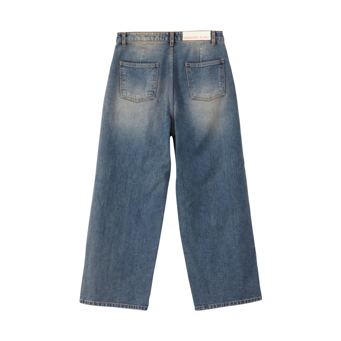 언노운플라넷 커스텀 원턱 와이드 데님 팬츠 빈티지 샌드 블루(UNKNOWN PLANET Custom One-Tuck Wide Denim Pants Vintage Sand Blue) - 2
