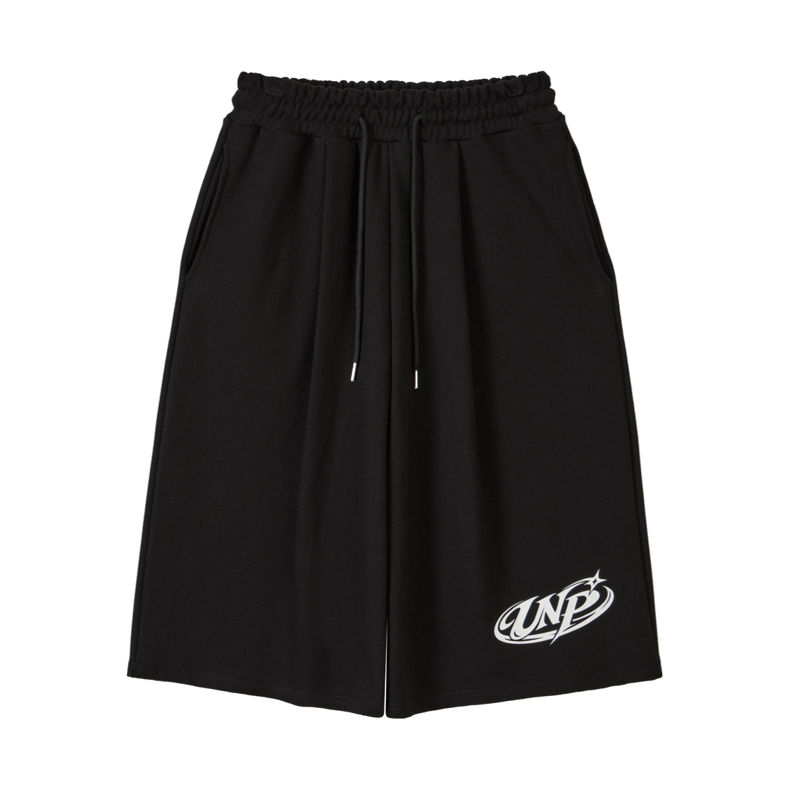 언노운플라넷 별체크 아플리케 스웻 쇼츠 블랙(UNKNOWN PLANET Star Check Applique Sweat Shorts Black)