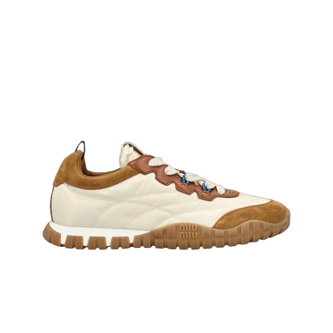(W) 미우 미우 타이어 테크니컬 아보리오 카라멜((W) Miu Miu Tyre Technical Avorio Caramel) - 1