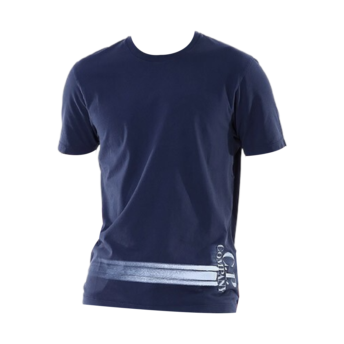 20CMTS293A00531G889 C.P. Company Painted Logo Patch T-Shirt Midnight Navy Blue - 26SS