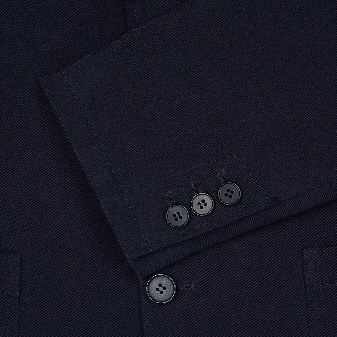 스트레인저 레귤러 핏 스트레치 코튼 하프 블레이저 네이비(Stranger Regular Fit Stretch Cotton Half Blazer Navy) - 4