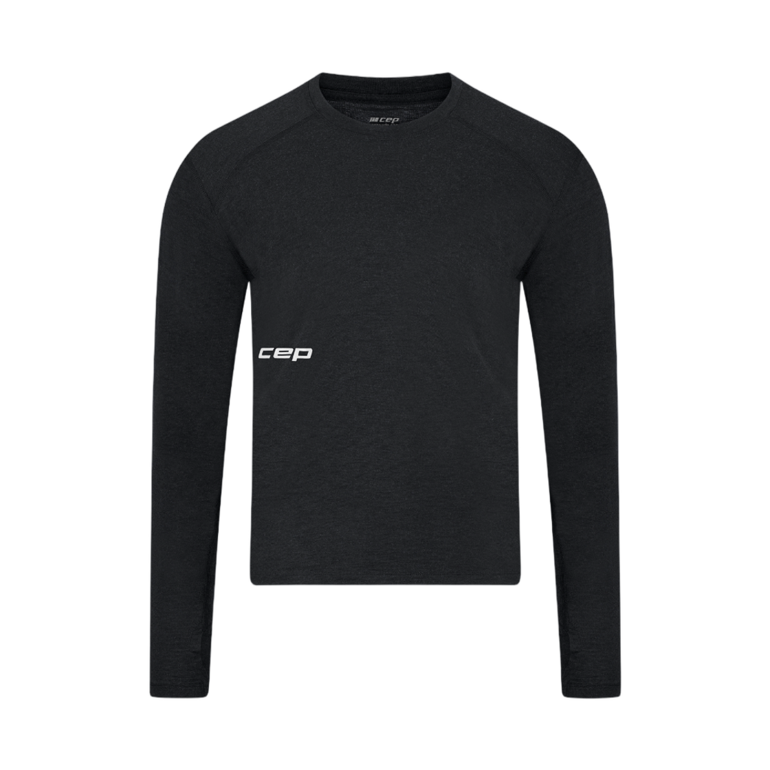 CEP 코어 런 메리노 셔츠 롱슬리브 블랙(CEP Core Run Merino Shirt Long Sleeve Black)
