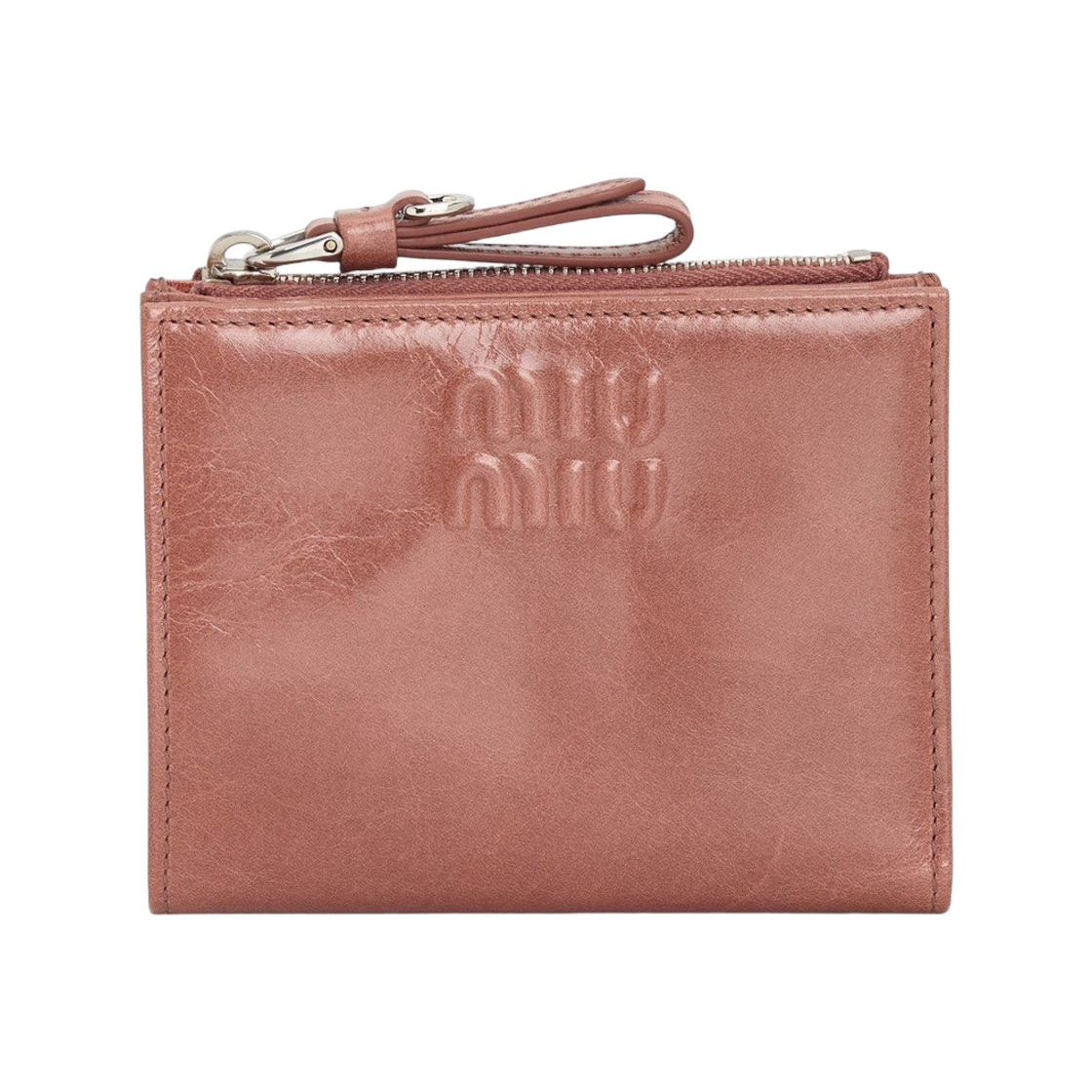 5ML050-2A44-F0405 Miu Miu Small Leather Wallet Indianpink