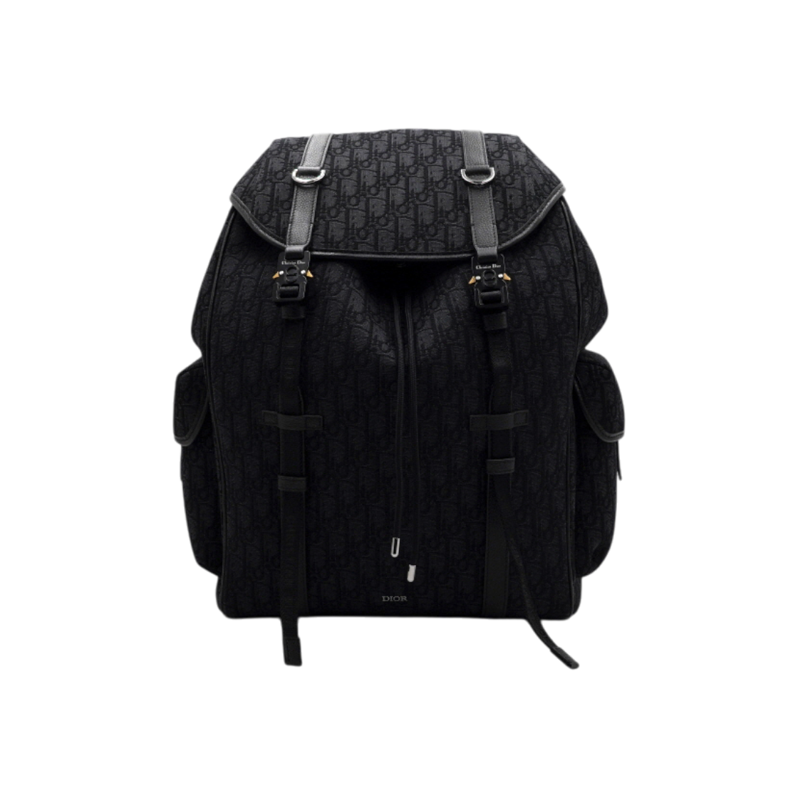 IT4B4BT6KAK4 Dior Black Oblique Jacquard Hit the Road Backpack