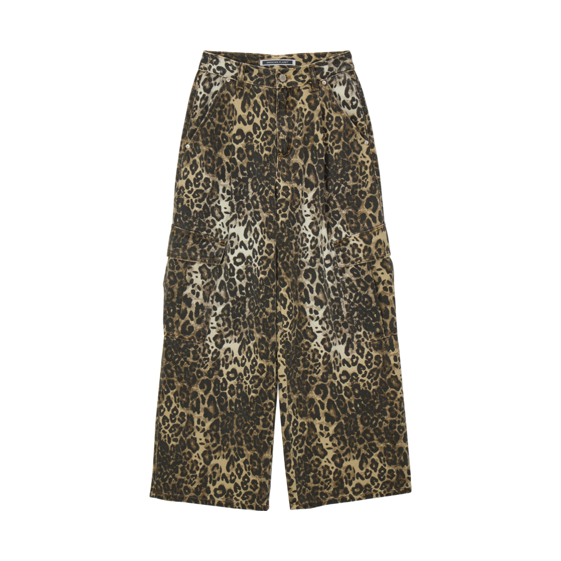 UP1163 UNKNOWN PLANET Leopard Wide Cargo Pants Brown