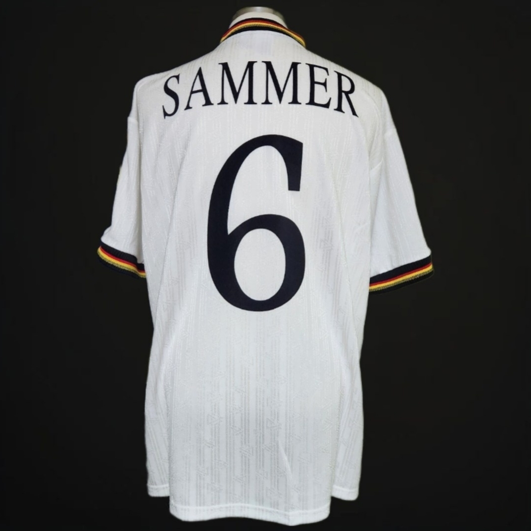 Adidas Germany 1996 Home Jersey White - KR Sizing 착용 스타일 - 2