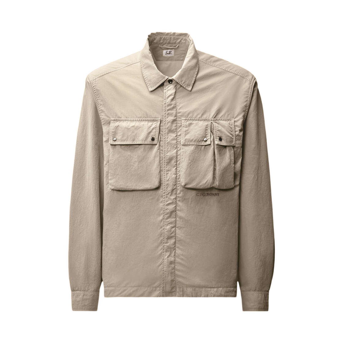 21CMOS124A110747D356 C.P. Company T-St Nylon Zipped Overshirt Fallen Rock Beige - 26FW