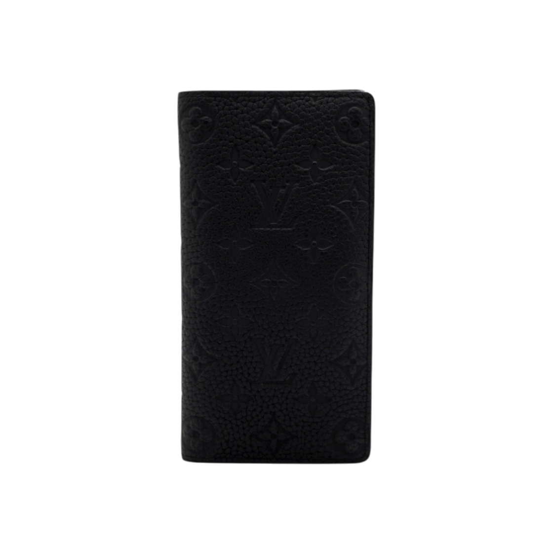 ITMALL4HUMN7 Louis Vuitton M69038 Black Monogram Taurillon Leather Brazza Wallet for Men