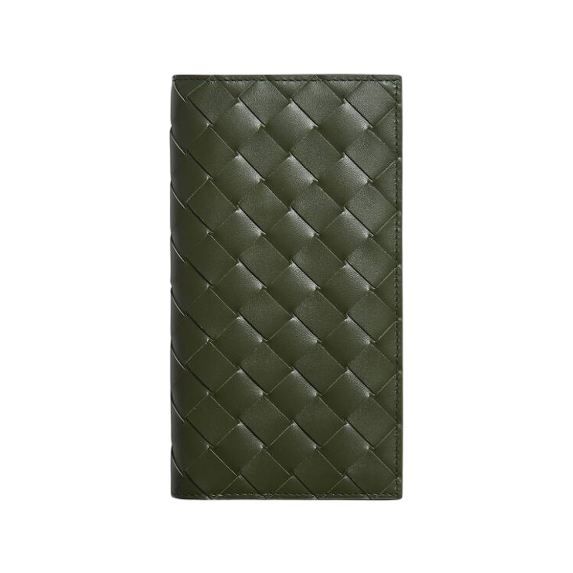 749434VCPQ63825 Bottega Veneta Intrecciato Long Wallet Green Tweed Mineral