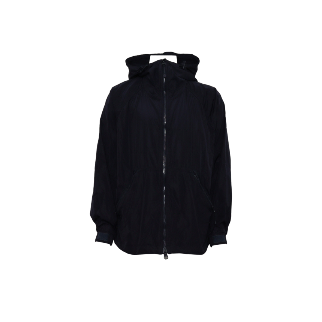 IT9KU3GDMUVQ Burberry Navy Nylon Windbreaker Jacket Hood