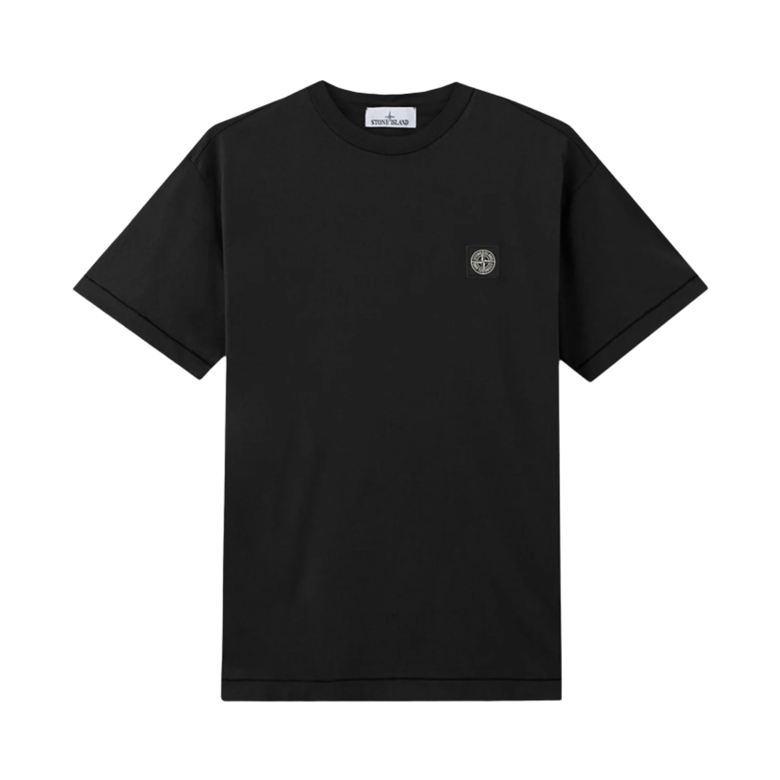 L2S1521000-27S0013-V0029 Stone Island 2100027 Cotton T-Shirt with Front Logo Patch Black - 26FW