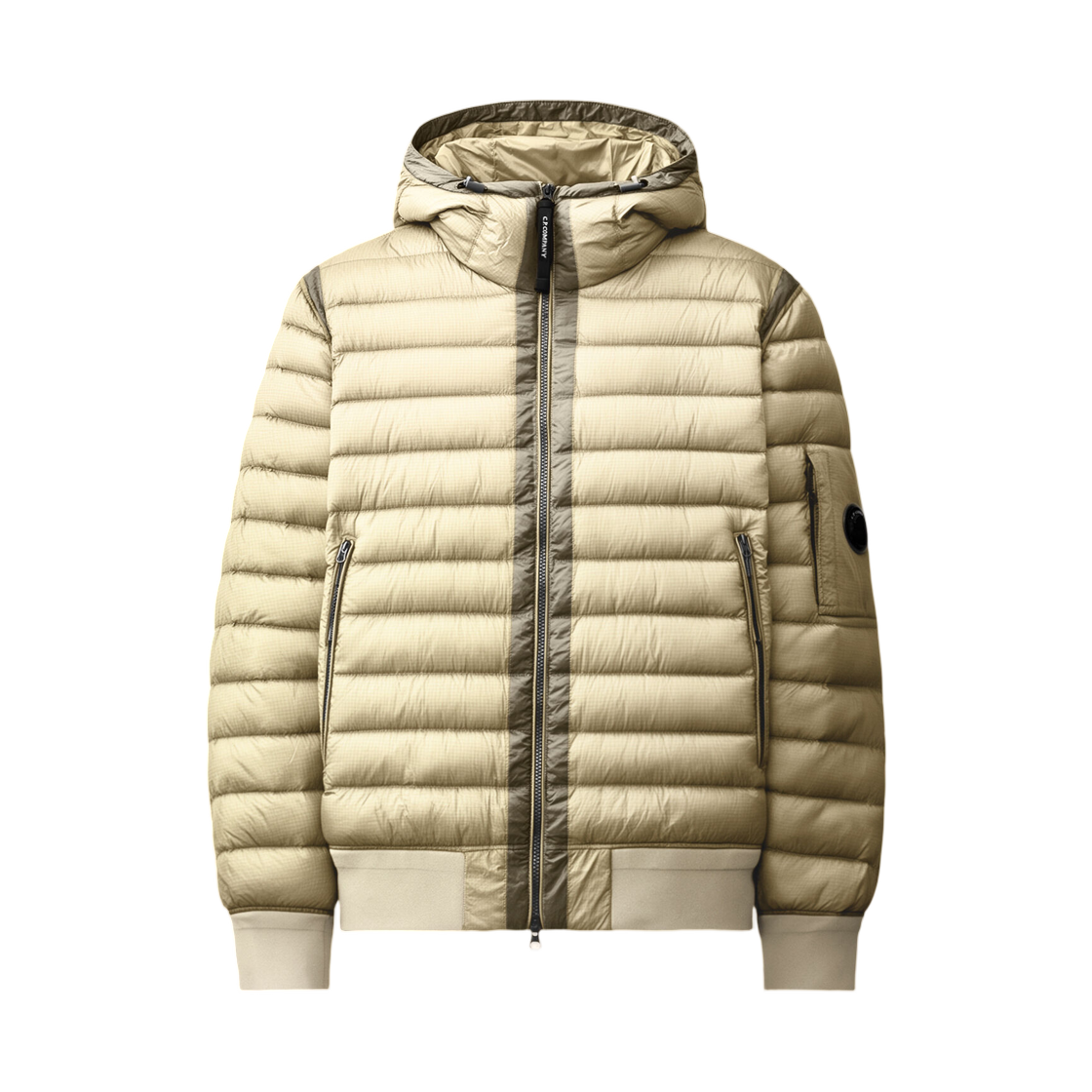 21CMOW751A110416A120 C.P. Company D.D. Shell Hooded Lens Down Jacket Silver Birch - 26FW