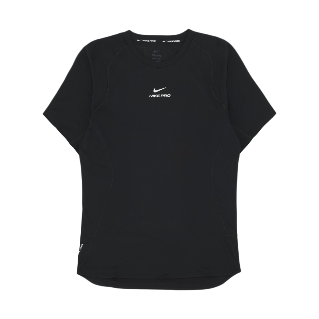Nike Pro Training Dri-Fit Short Sleeve Top Black White - Asia