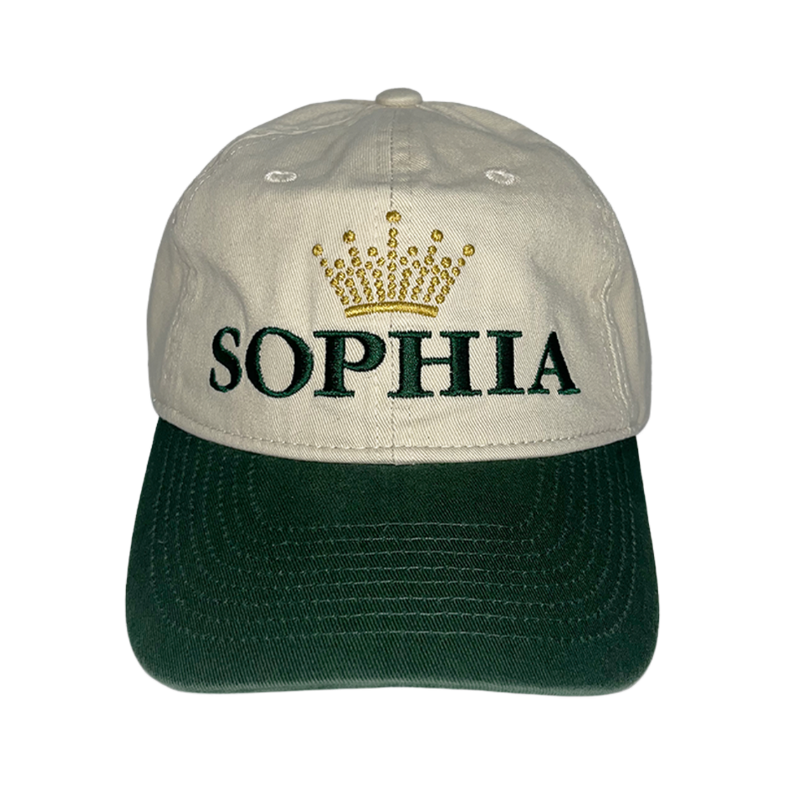 마스컴퍼니 소피아 크라운 캡 그린/크림(Mascompany Sophia Crown Cap Cream/Green)
