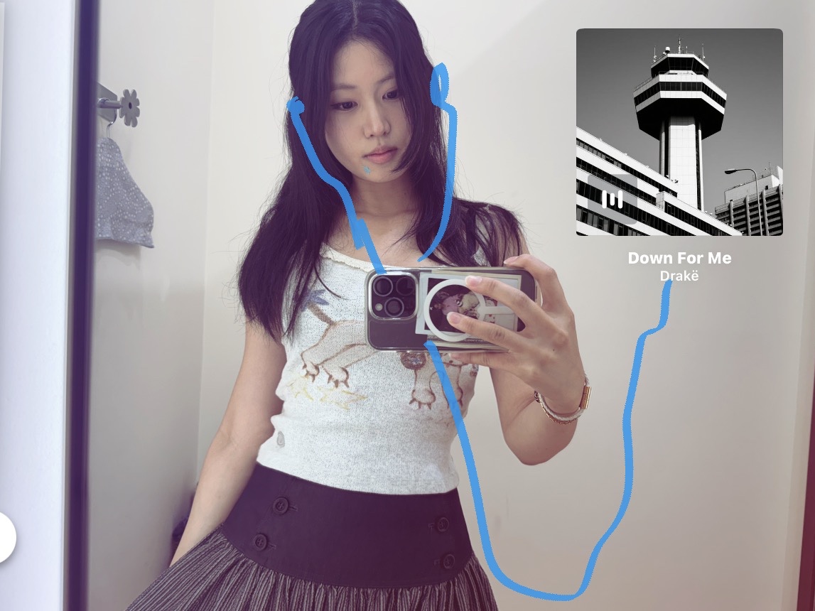 COYSEIO Vintage Puppy Lace Sleeveless Light Melange 착용 스타일