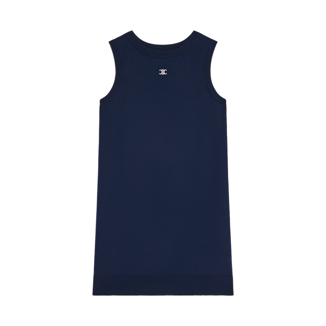 (W) 셀린느 미니 드레스 파인 울 다크 블루((W) Celine Mini Dress in Fine Wool Dark Blue) - 1