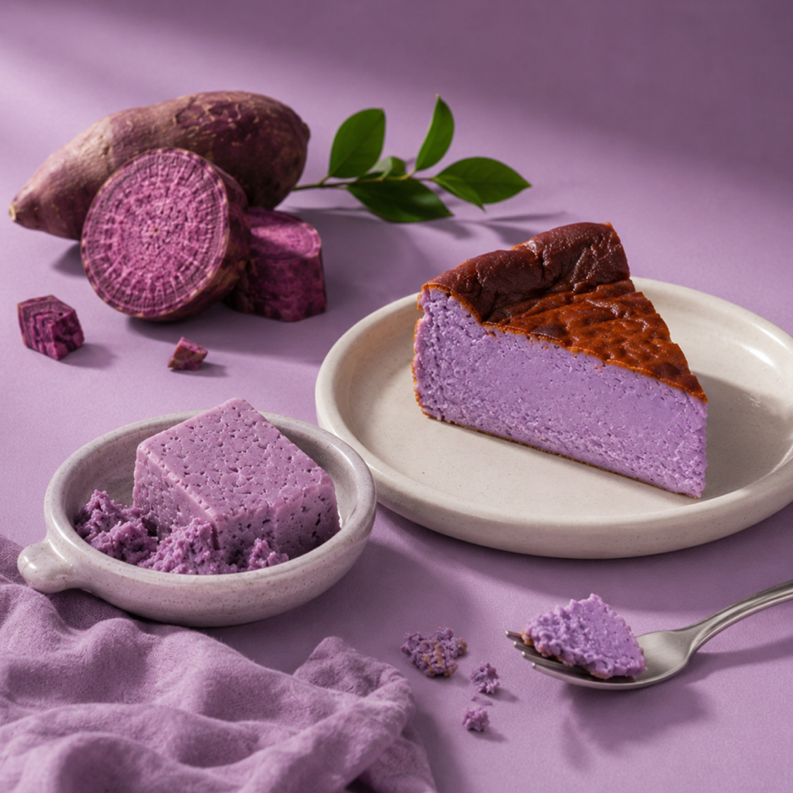 몽당 꾸떡 달달 우베 품은 바스크 치즈케이크 500g(mong dang Ube Basque Cheese Cake) - 3
