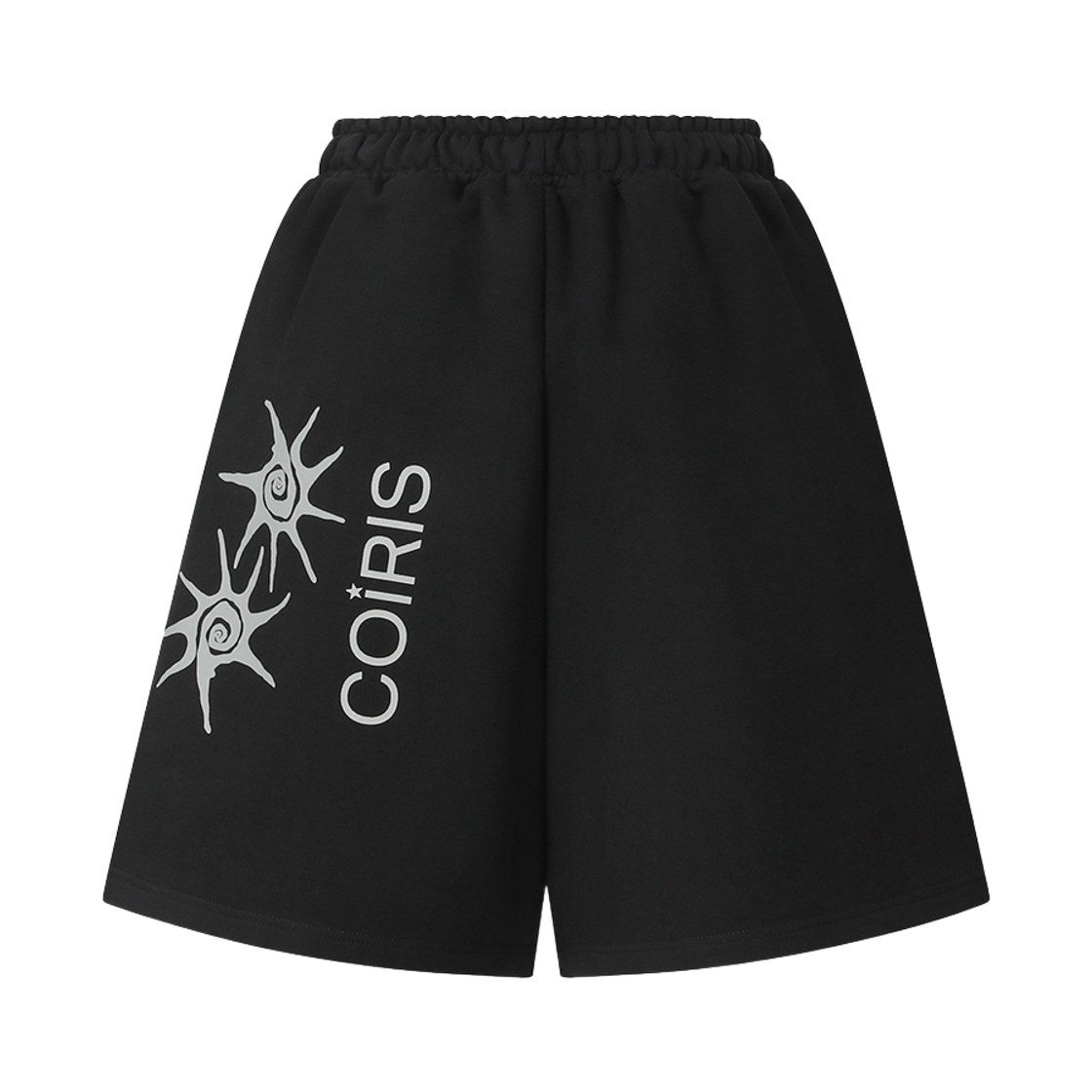 C-P00000JZ Coiris Rora Back Logo Bermuda Sweat Half Pants Unisex Black