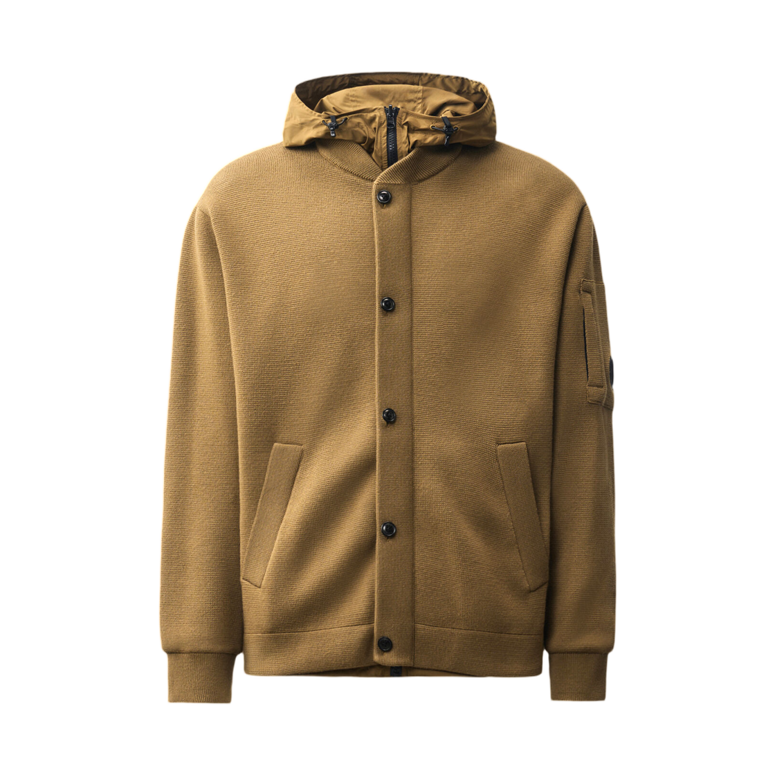 21CMKN013A006390M340 C.P. Company Merino Wool Mixed Reversible Cardigan Ermine Beige - 26FW