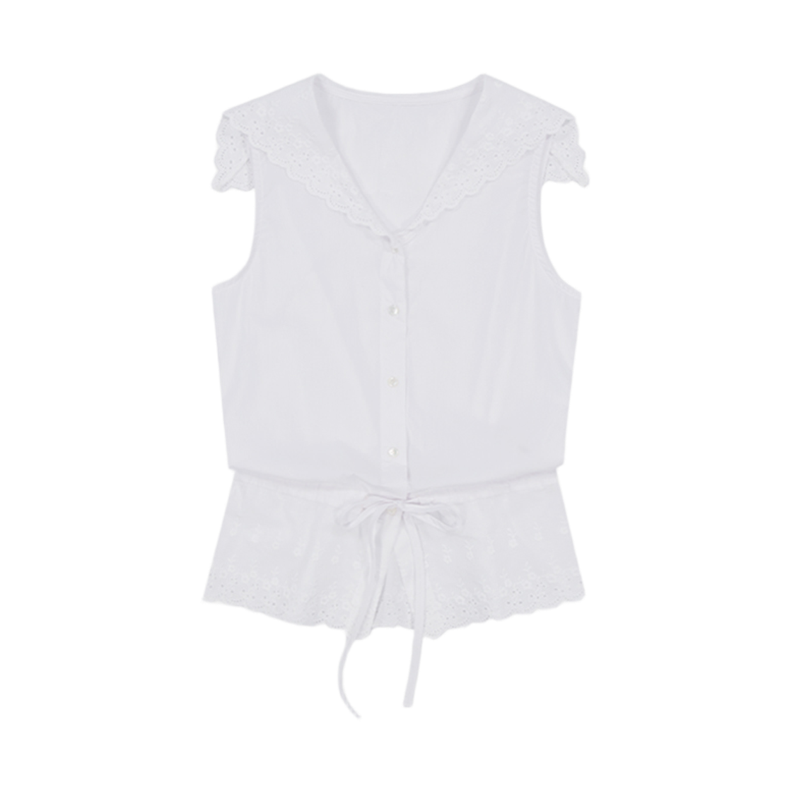 뮈르뮈르 엔트 세일러 펀칭 블라우스(MURMURE Ent Sailor Punching Blouse)