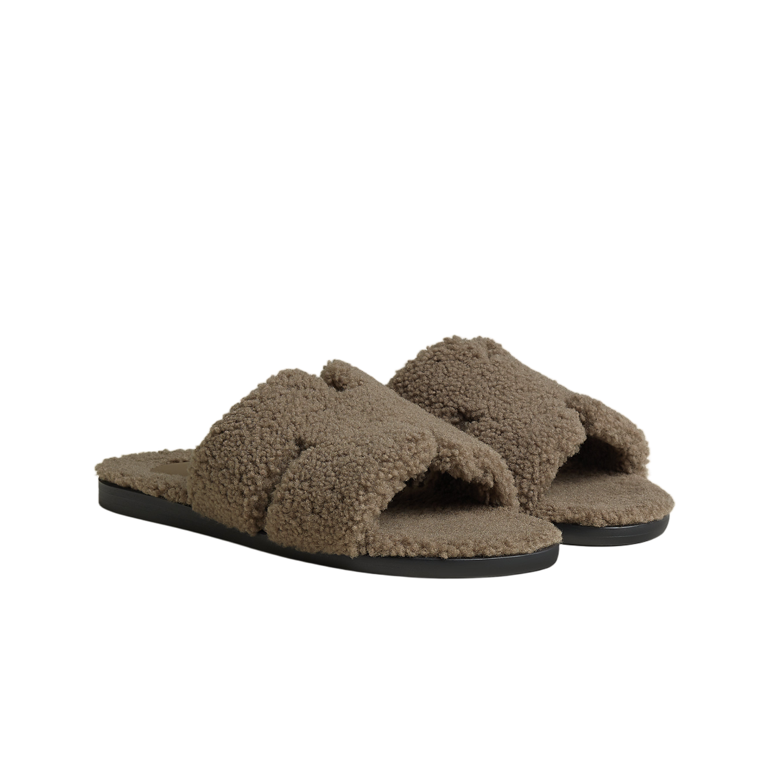 에르메스 이즈미르 샌들 셔링 & 에뚜쁘(Hermes Izmir Sandal Shearling & Etoupe) - 2
