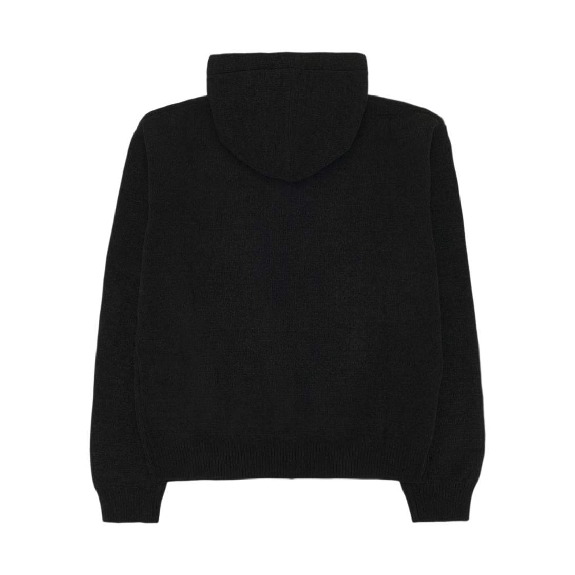 언더마이카 플로랄 세이프티 핀 어쌔신 벨벳 얀 니트 후드 블랙 - 25SS(Undermycar Floral Safety Pin Assassin Velvet Yarn Knit Zipped Hoodie Black - 25SS) - 2
