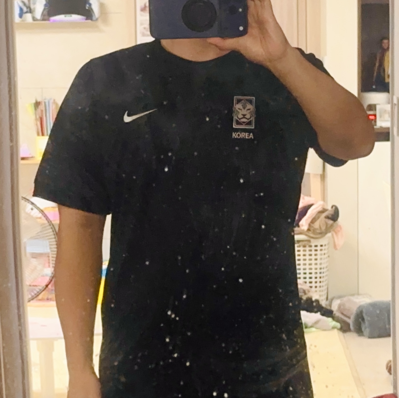 Nike x Peaceminusone Korea Academy Pro Short-Sleeve Football Top Black White (IH1682-010) 착용 스타일 - 3