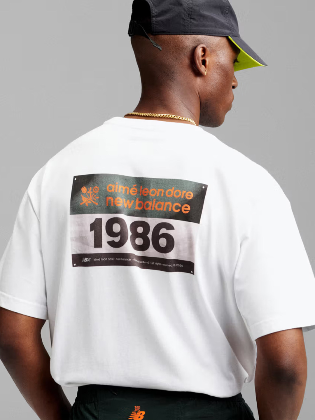 New Balance x Aime Leon Dore FuelCell Rebel v5 Blue Neon Black, New Balance x Aime Leon Dore FuelCell SuperComp Elite v5 Green Orange Black μ°©μ© μ€νμΌ - 4