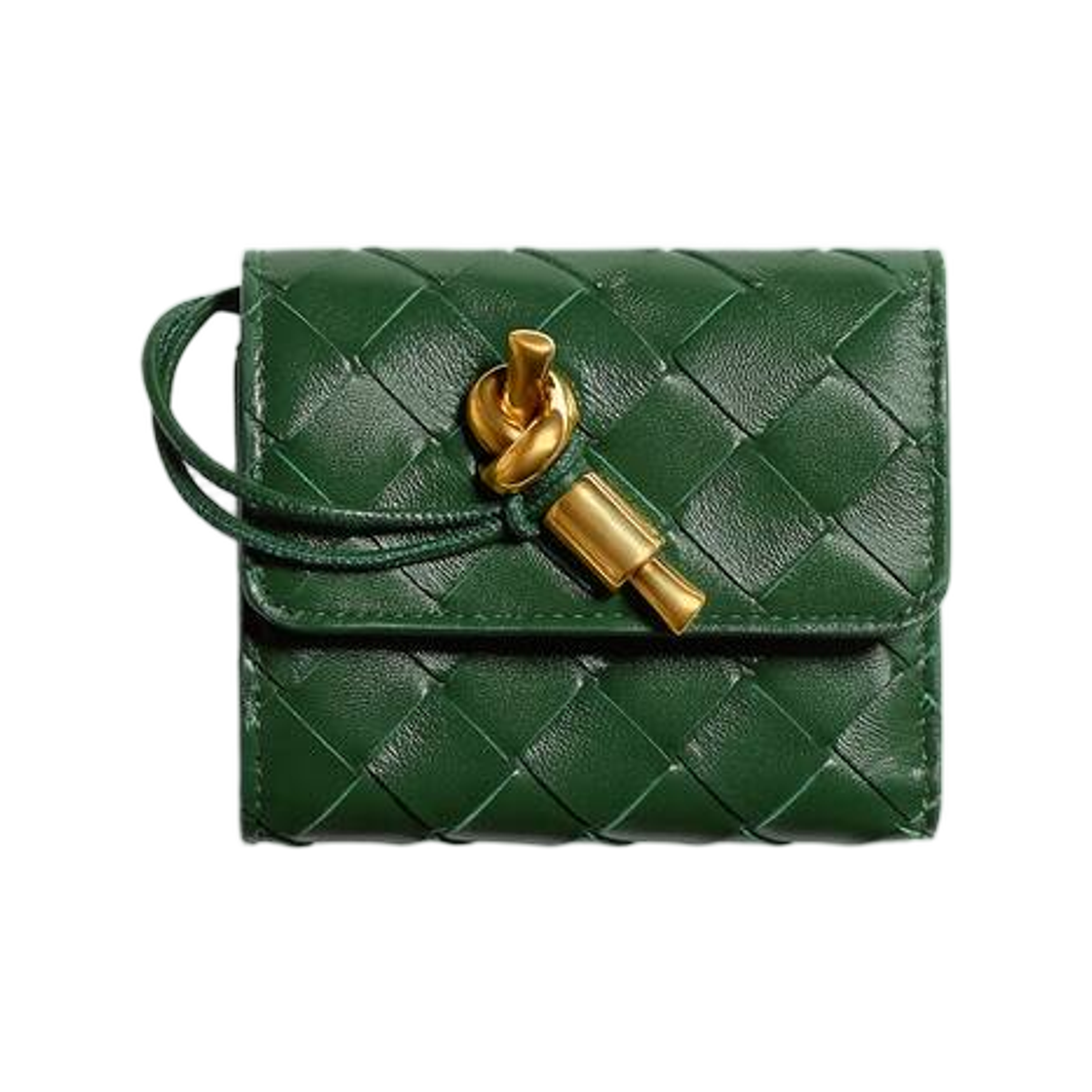 824968VCPP23780 Bottega Veneta Andiamo Tri-Fold Wallet Basil