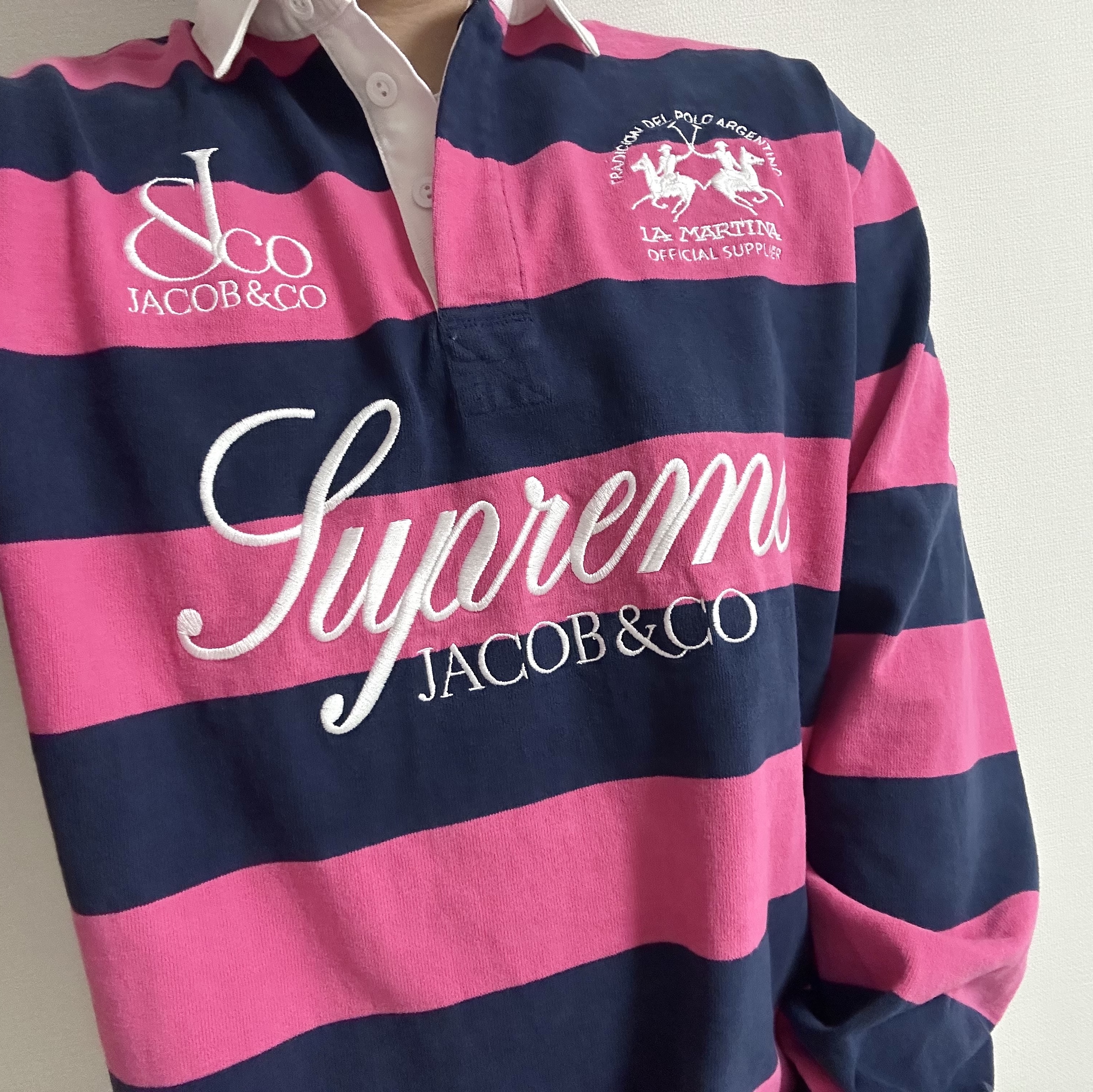 Supreme x La Martina x Jacob & Co Rugby Stripe - 26SS 착용 스타일
