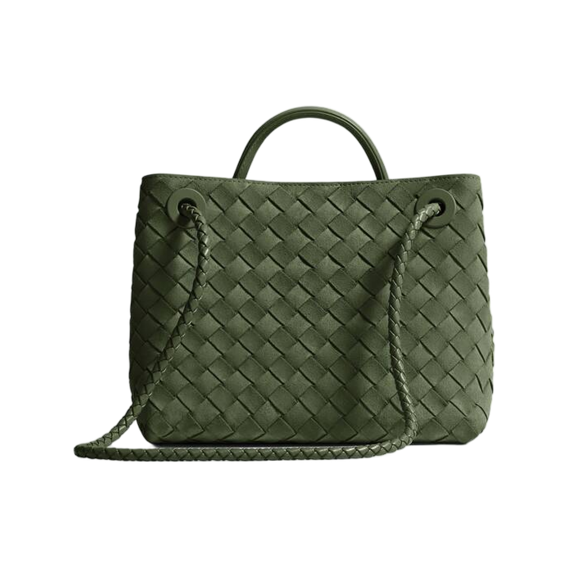 보테가 베네타 스몰 안디아모 그린 트위드(Bottega Veneta Small Andiamo Green Tweed) - 2