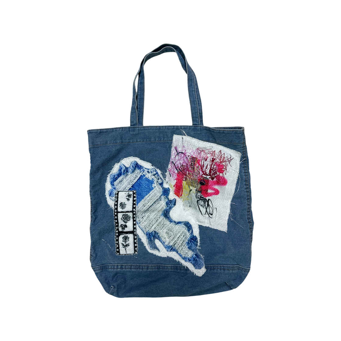 더그레이티스트 패치워크 데님 토트백(THE GREATEST Patchwork Denim Totebag) - 2