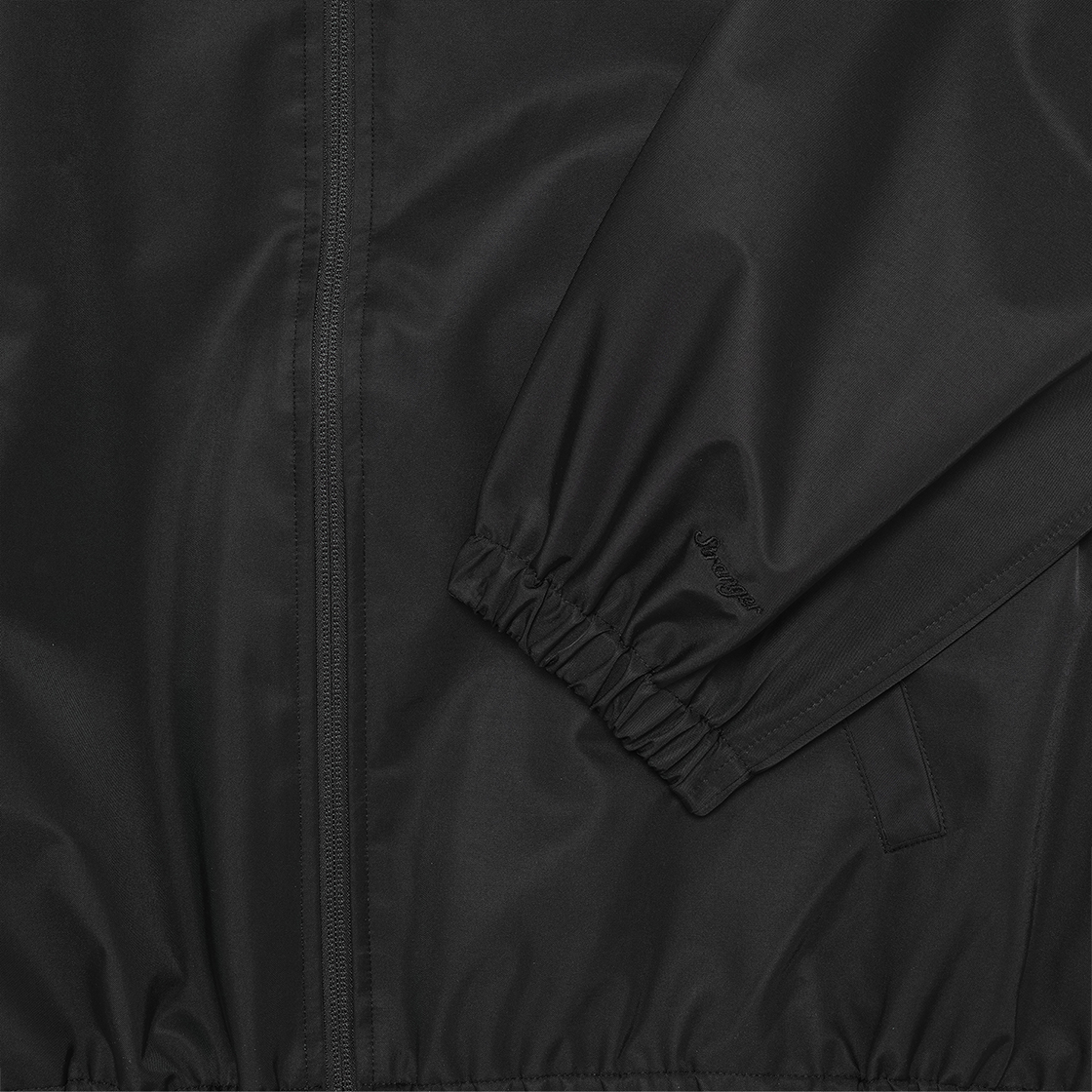 스트레인저 와이드 핏 폴리 후디드 윈드브레이커 블랙(Stranger Wide Fit Poly Hooded Windbreaker Black) - 5