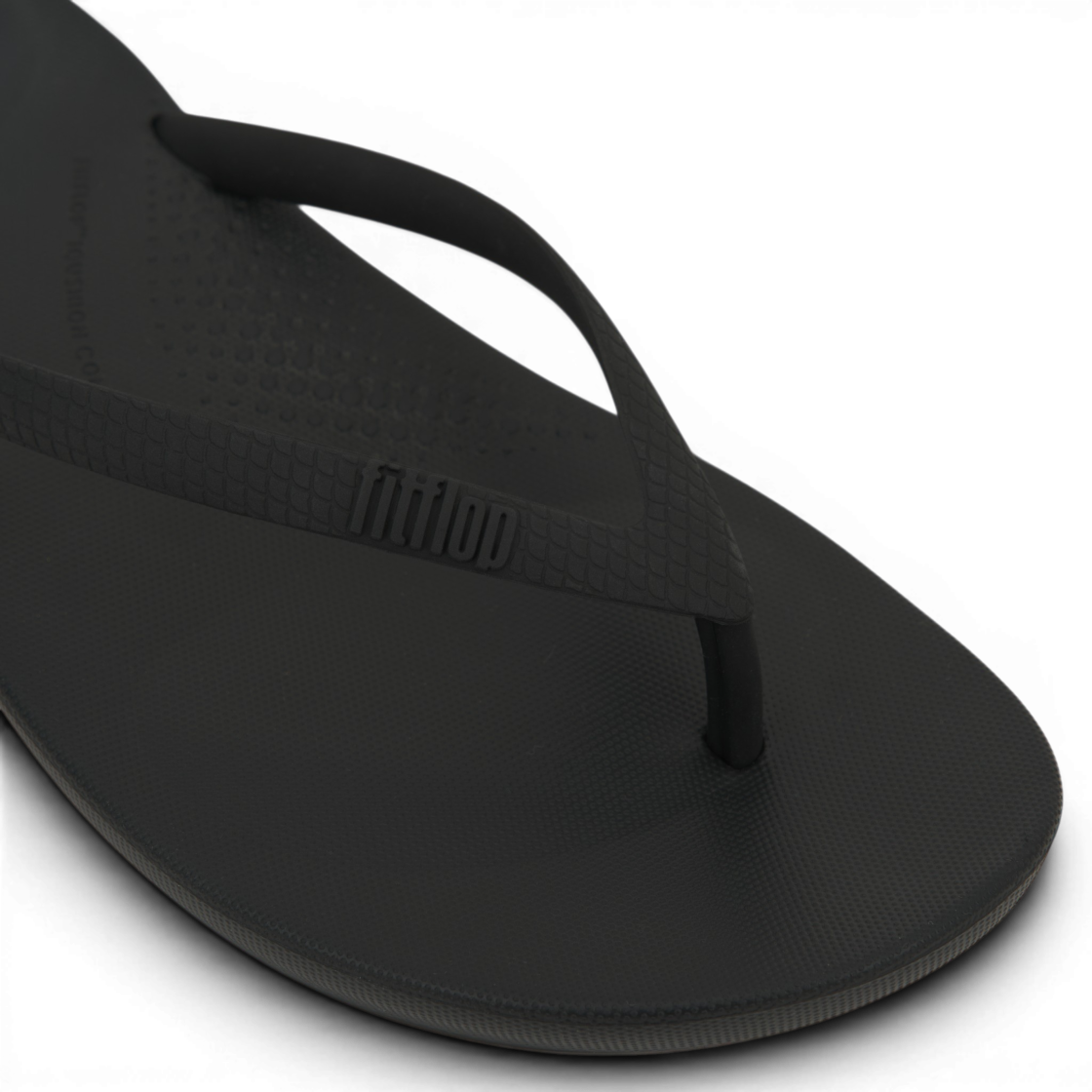 (W) 핏플랍 아이쿠션 얼고노믹 플립플랍 올 블랙((W) FITFLOP Iqushion Ergonomic Flip Flops All Black) - 7