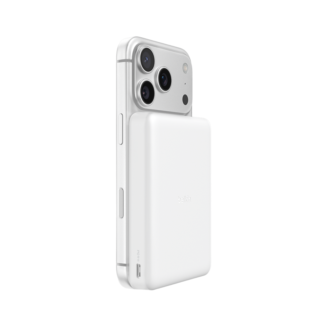 벨킨 10000mAh 초슬림 마그네틱 무선 충전 보조배터리 BPD015 화이트(Belkin 10000mAh Magnetic Wireless Charging Battery BPD015 White)