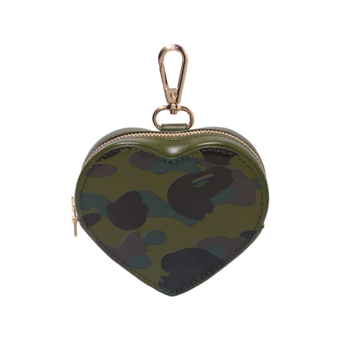 베이프 퍼스트 카모 하트 쉐이프 코인 케이스 그린(BAPE 1st Camo Heart Shaped Coin Case Green)
