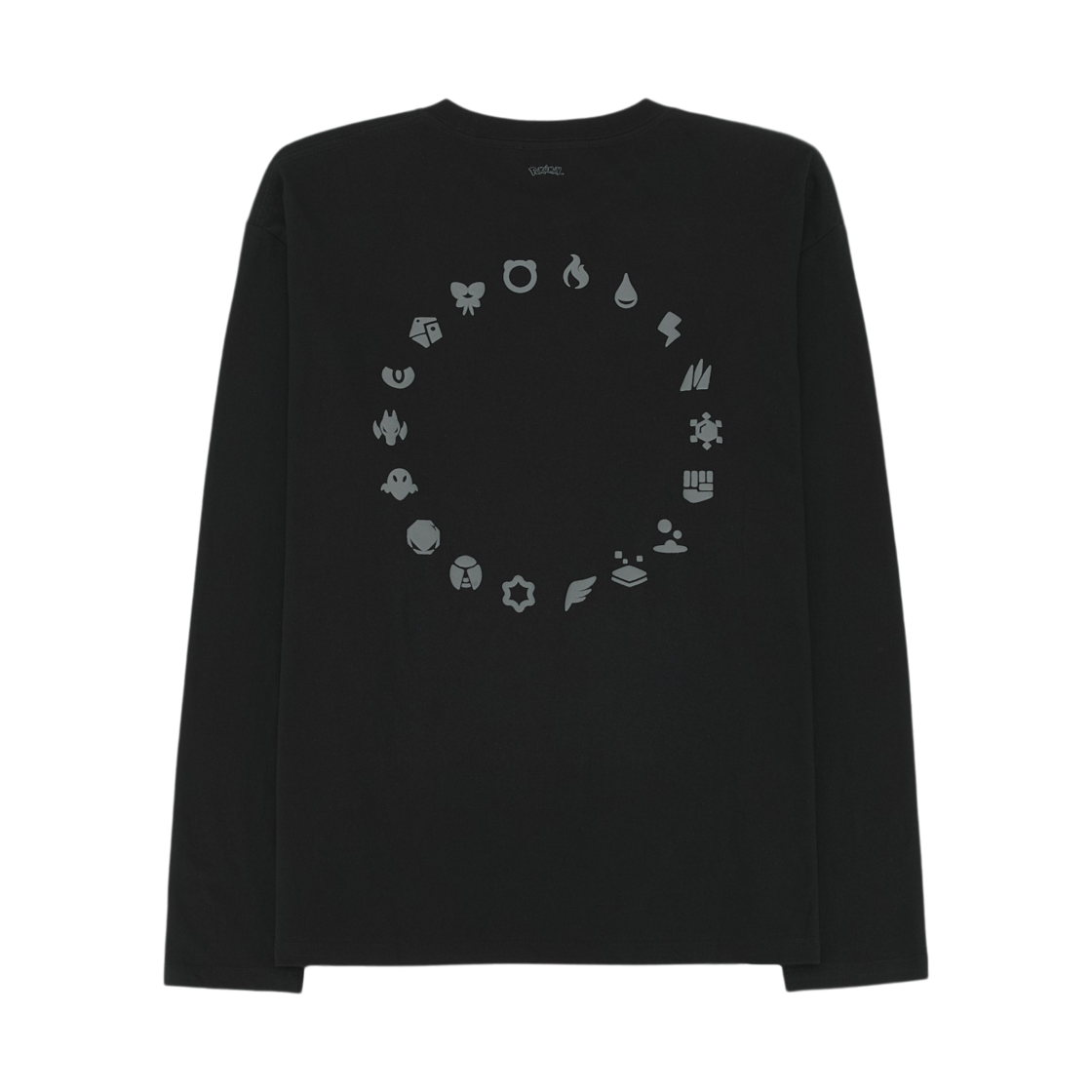 ECBTOML877 Millo Archive x Pokemon Symbol Circle Long Sleeve Black